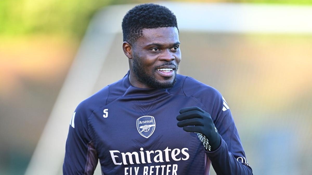Thomas Partey in training for Arsenal